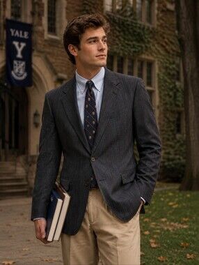 Polo University Club By Ralph Lauren Prep School Ivy League Suit Jacket 42R
